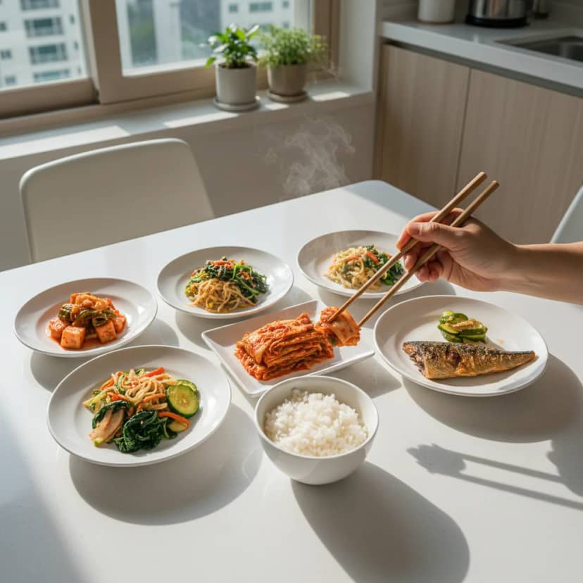 다채로운 채소와 생선이 어우러진 건강한 한 끼 식사입니다. 당뇨 관리에 있어 균형 잡힌 식단은 무엇보다 중요하니, 건강한 식습관으로 꾸준히 관리해 보세요.