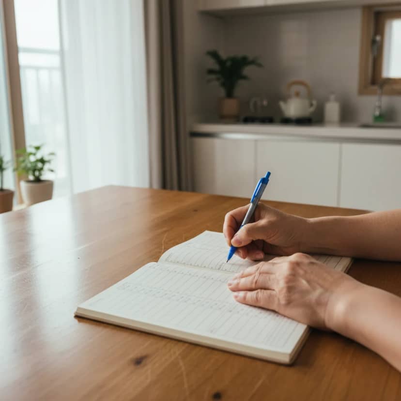 열심히 공부 계획을 세우는 손길에서 50대 이후의 새로운 시작을 위한 열정이 느껴집니다. 체계적인 준비는 든든한 노후의 첫걸음이 됩니다.